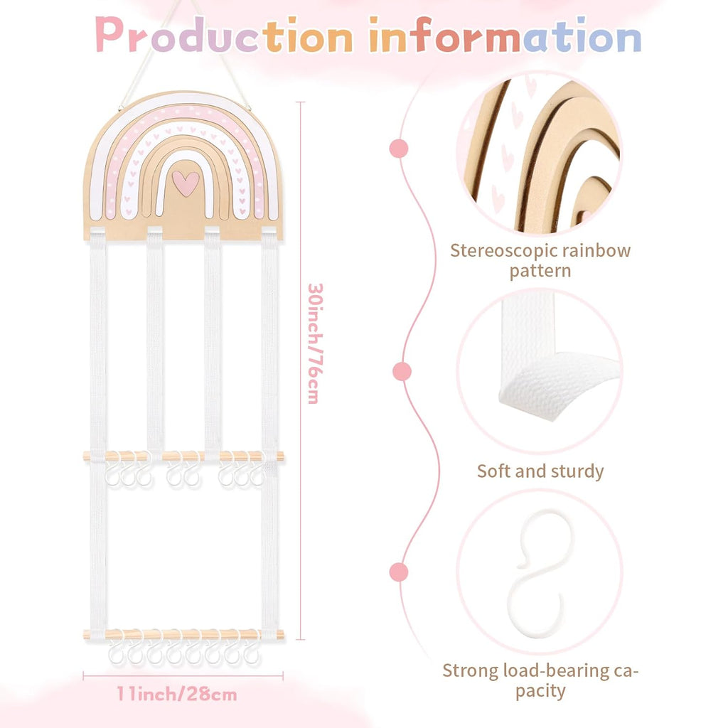 POVETIRE Headband Holder Bow Organizer for Girls Hair Bows