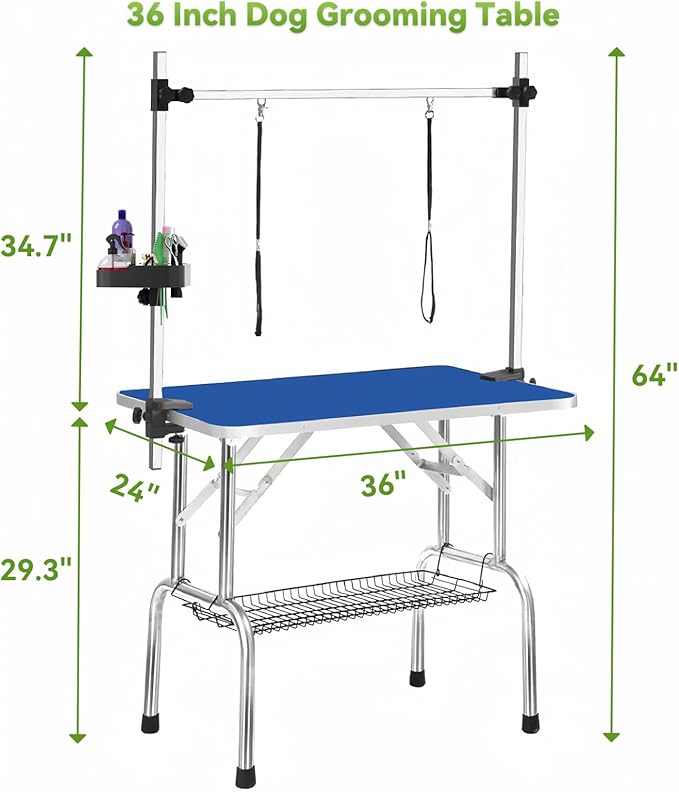 36" Large Dog Grooming Table, Non-Slip Tabletop - Image 2