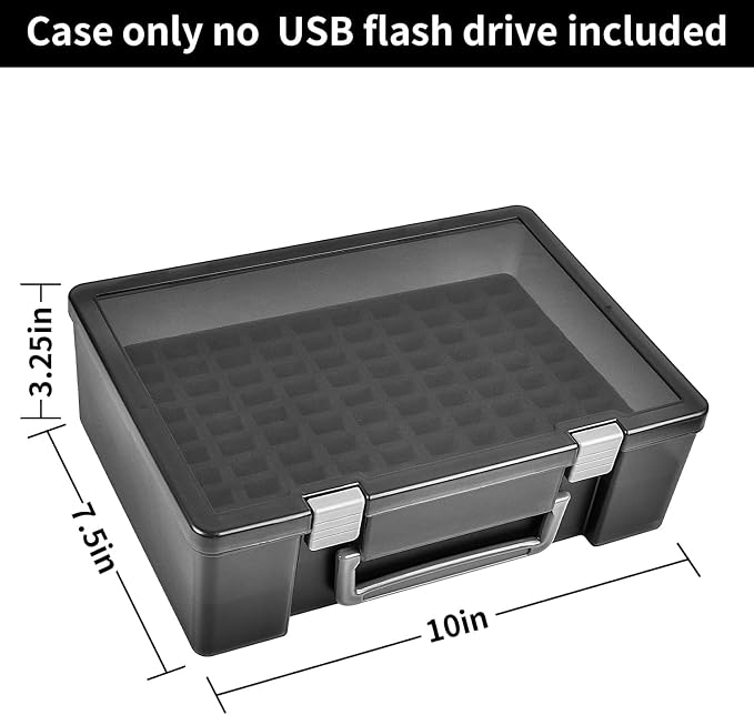 Flash Drive Case USB Memory Stick SD Card Storage Organizer- Holds 104pcs Thumb - Image 5