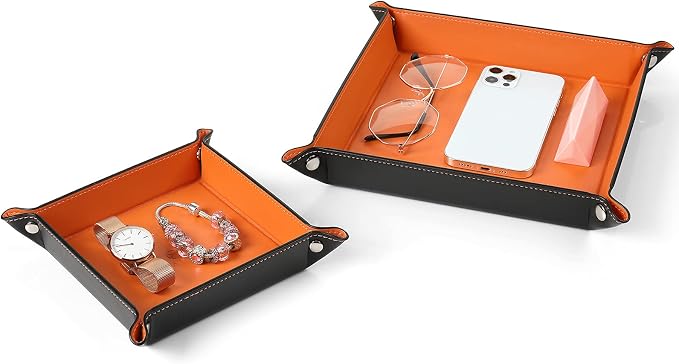 Vlando Valet Tray for Men Women, Nightstand Organizer Vanity Catchall Holder - Image 6
