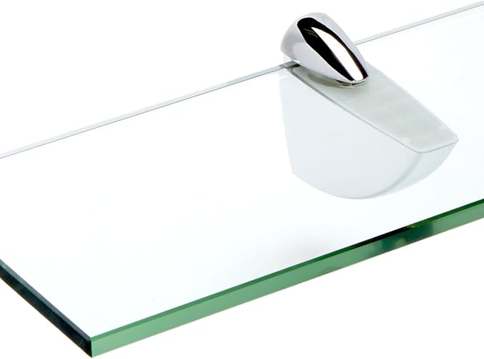 Spancraft Glass O-4.75x12-Chrome Oriole Glass Shelf, 4.75" x 12" - Image 2