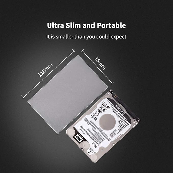 SSK Aluminum USB3.0 to SATA 2.5” External Hard Drive Enclosure Adapter - Image 6