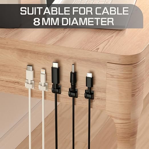100PCS Cable Clips, Adhesive Wire Clips Strong Cord Clips Wire Holders - Image 3