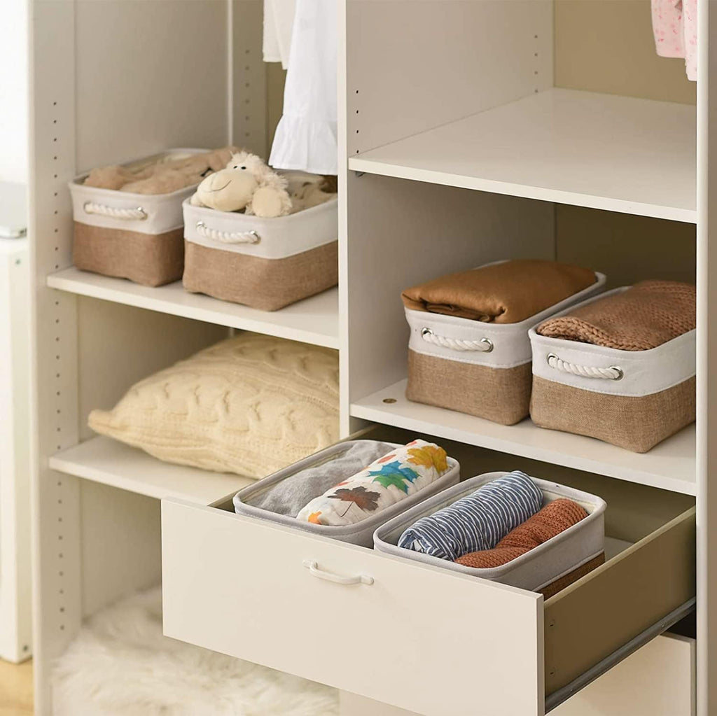 Small Baskets for Organizing, [6 PCS] Collapsible Storage Baskets for