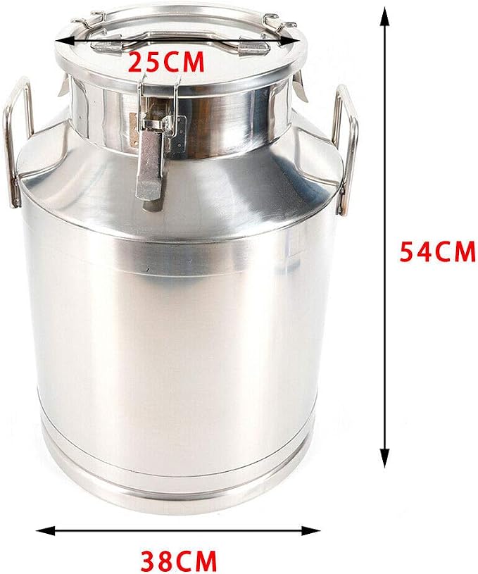 Stainless Steel Milk Can Heavy Duty Milk Jug Milk Bucket Water Jug Ice Bucket - Image 5