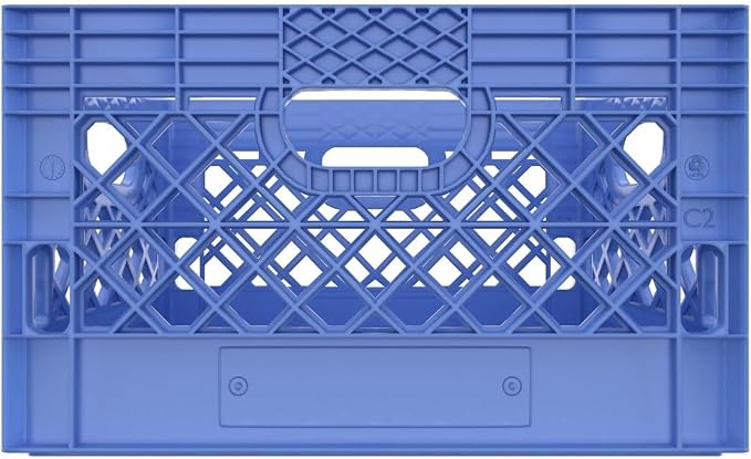 Heavy Duty Plastic Storage Milk Crates, Stackable Utility Organizer Bins - Image 9