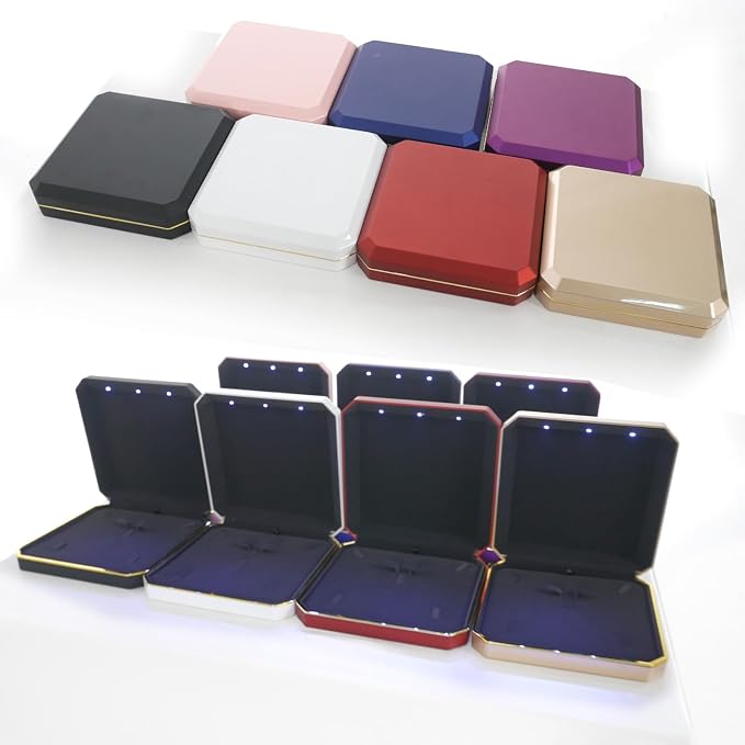 HSLFUAI Necklace Box with Led, Jewelry Box - Image 9