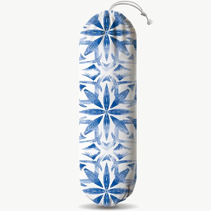 Navy Blue Plastic Bag Holder, Reusable Grocery Bags Holder, Wall Mount Trash by Unknown
