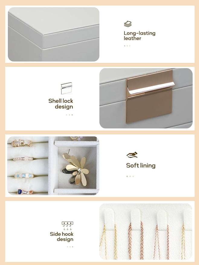 BOOVO Jewelry Boxes for Women, 5 Layer Jewelry Organizer - Image 4