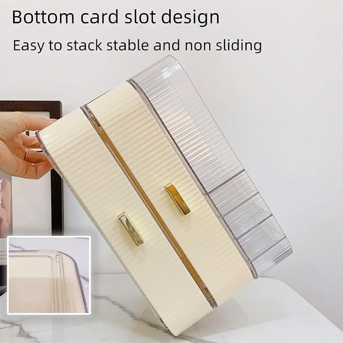 Makeup Organizer with Drawers Stackable Skincare Cosmetic Makeup organization - Image 2