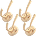 Gold Hat and Coat Hooks, 4 Pack Heavy Duty Coat Robe Hook, Metal