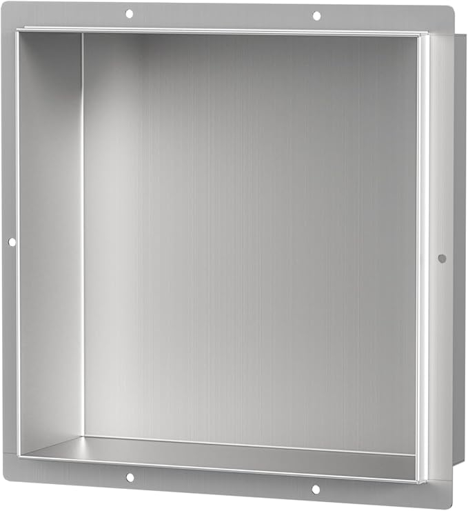 Stainless Steel Shower Niche 12" X 12", No Tile Needed Wall Niche Shower - Image 7