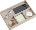 PU Leather Valet Tray, Decorative Trinket Vanity Desk Drawer Organizer Tray by NICLNGSH