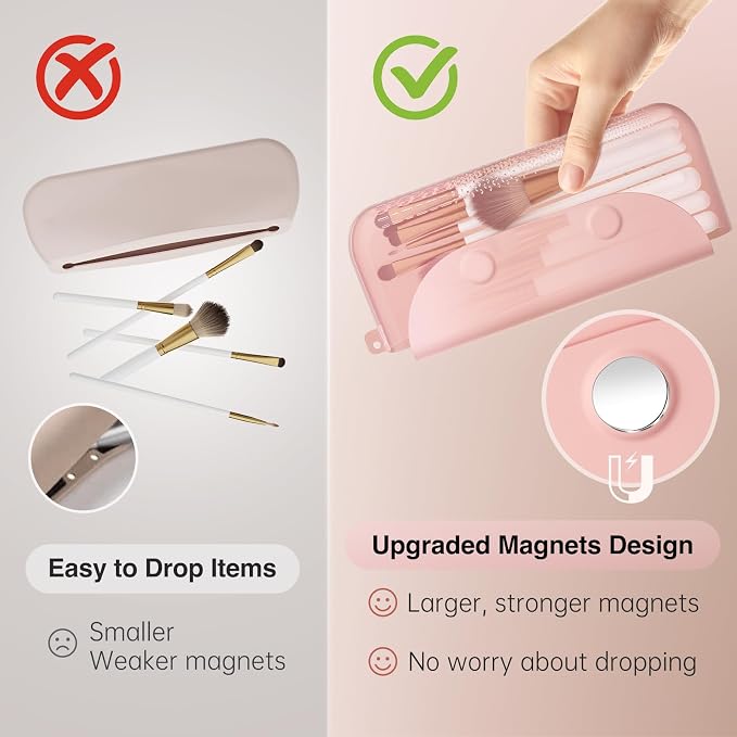 Silicone Makeup Brush Holder And Beauty Sponge Case, Travel Makeup Brush Case - Image 4