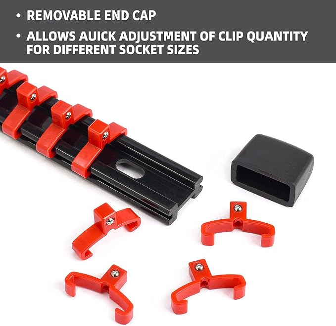 Socket Organizer Drive ABS Tools-Socket Holder, 3/8-Inch x 135 Clips, 1/2-Inch - Image 4