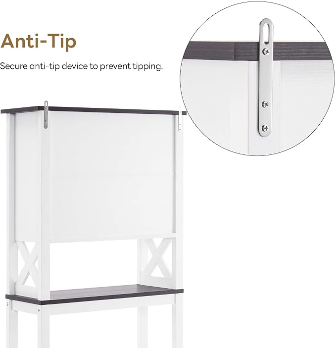 ivinta Over The Toilet Storage Cabinet, 3-Tier Bathroom Storage Cabinet - Image 7