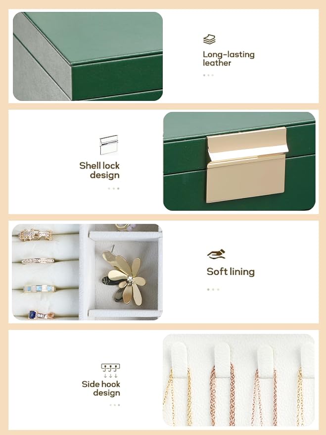 BOOVO Jewelry Boxes for Women, 5 Layer Jewelry Organizer - Image 4