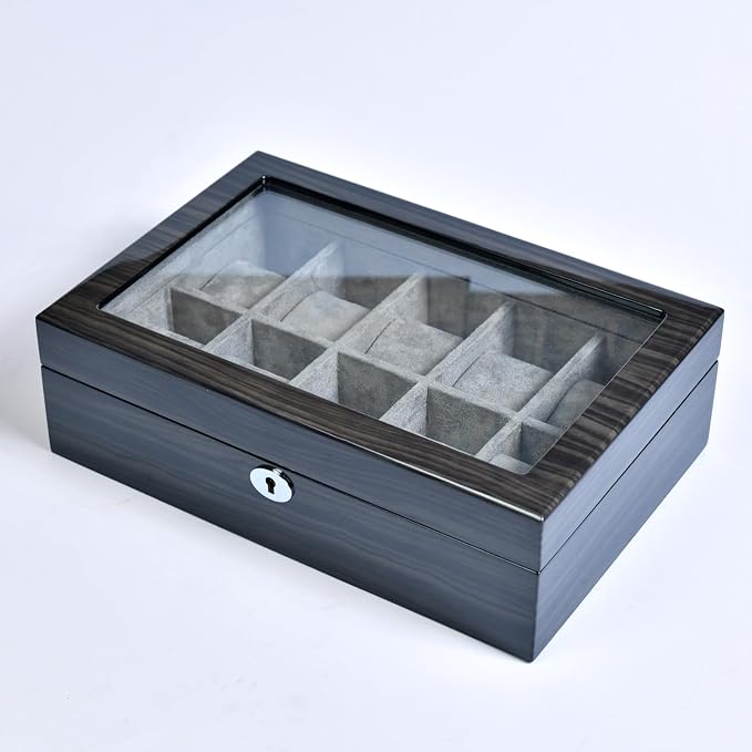 Watch Box for Men 10 Watches Storage box&Organizer Smart Watch Display Case - Image 8