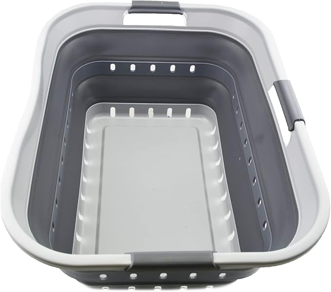SAMMART 42L Collapsible Plastic Laundry Basket by SAMMART