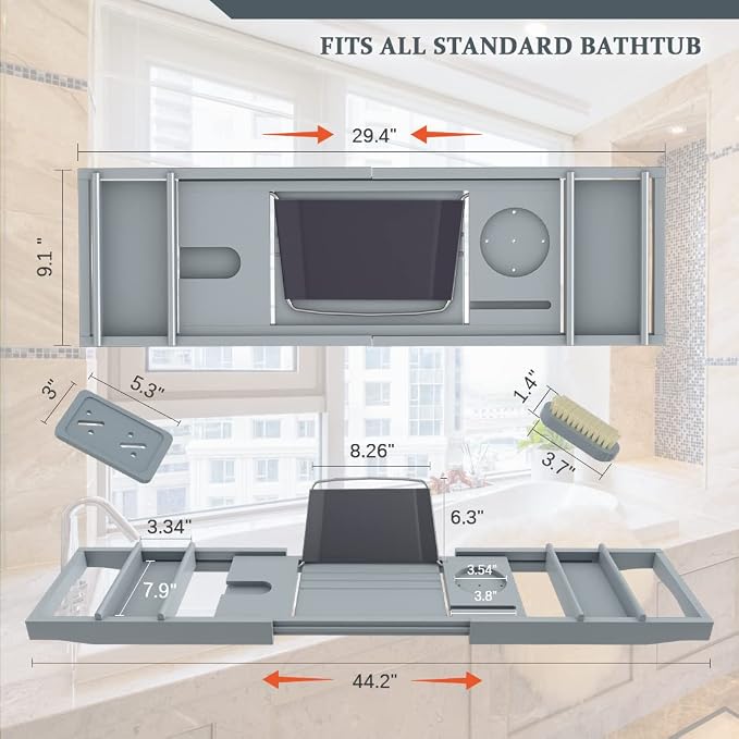 Bath Caddy Tray for Bathtub - Image 7