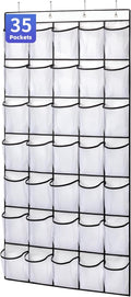 35 Pockets Over the Door Shoe Organizer, Hanging Shoe Organizer by SAVERHO