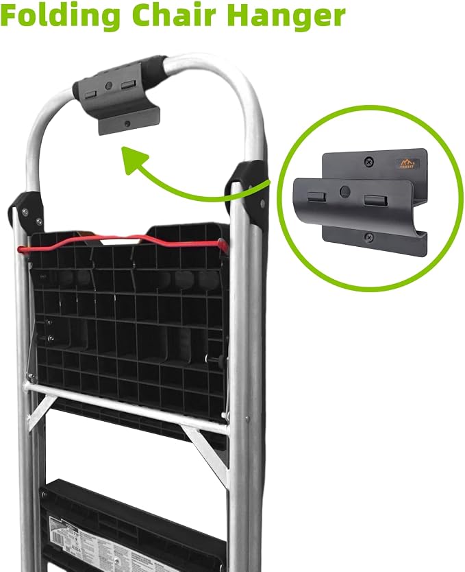 Foozet Ladder Hanger for Garage Wall, Heavy Duty Ladder Storage for Folding - Image 7