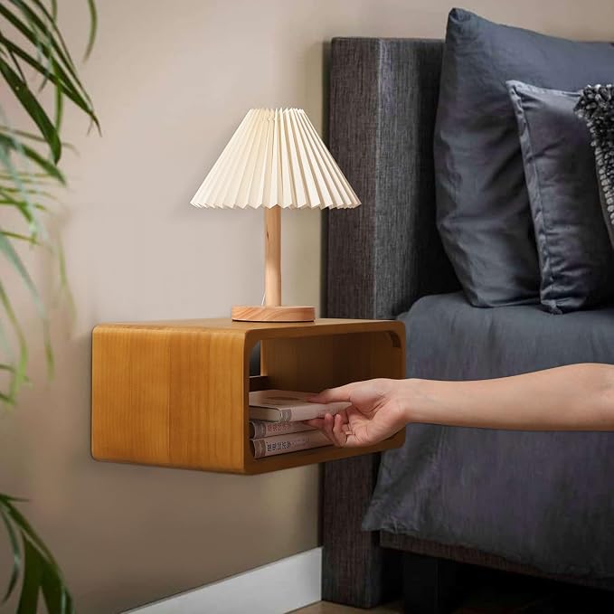 Floating Nightstand, Wall Mounted Bedside Shelf, Handmade Bedroom Furniture - Image 6