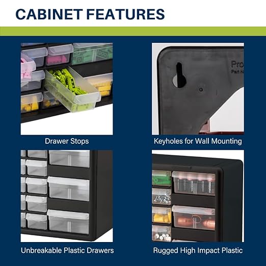 Akro-Mils 26-Drawer Plastic Drawer Storage Cabinet - Image 3