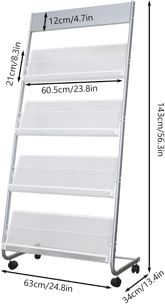 4-Layer Iron Magazine Rack - Image 2