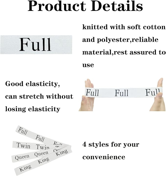 6 Pieces Bed Sheet Organizer Bands, Sheet Organizers and Storage Label Bands - Image 3