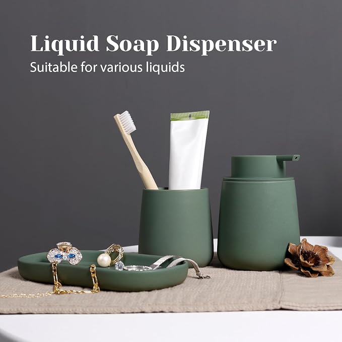 INGOFIN 3 Pcs Ceramic Bathroom Accessory Set - Image 6