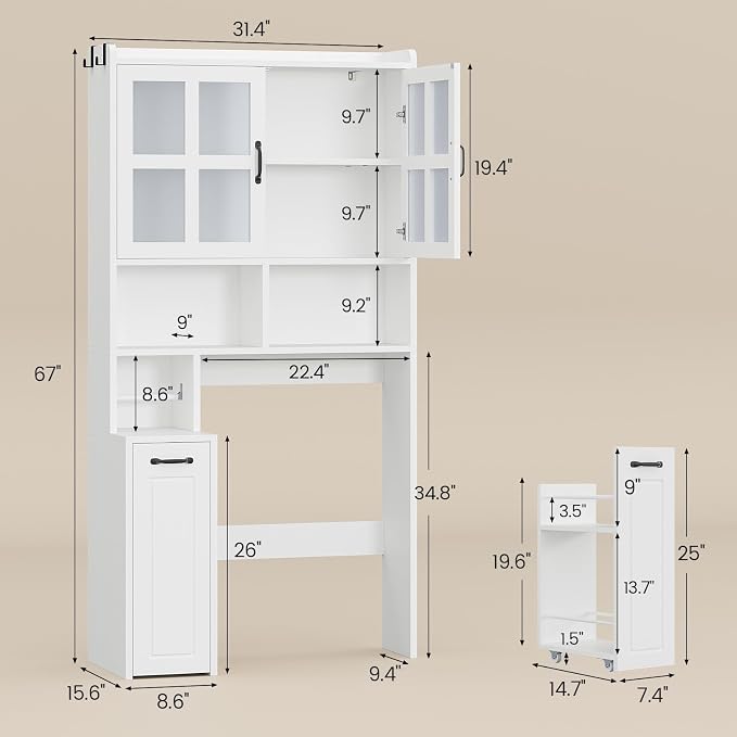 Over The Toilet Storage Cabinet - Image 2