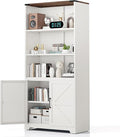 VINGLI Bookcase with Doors and Adjustable Shelves, Steel 70" Tall Bookshelf by VINGLI