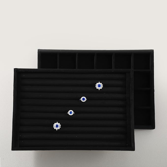 Ring Display Tray, Velvet Jewelry Trays, Premium Ring Organizer, Luxury Stud - Image 3