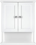 MCS 23x18 White Medicine Cabinet Organizer, Wall Mounted 2-Door Bathroom Cabinet by MCSIndustriesInc