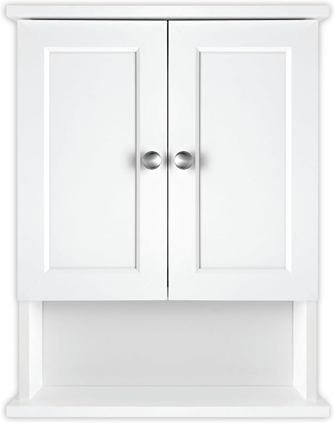 MCS 23x18 White Medicine Cabinet Organizer, Wall Mounted 2-Door Bathroom Cabinet by MCSIndustriesInc
