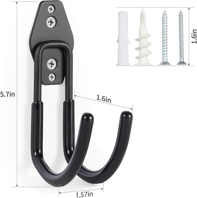 Garage Hanging Hooks Wall Mount, Garage Tool Storage Hooks, Wall Hangers - Image 2