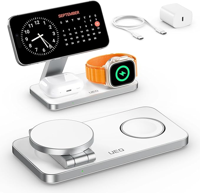 Foldable 3 in 1 Wireless Charging Station by UEQ