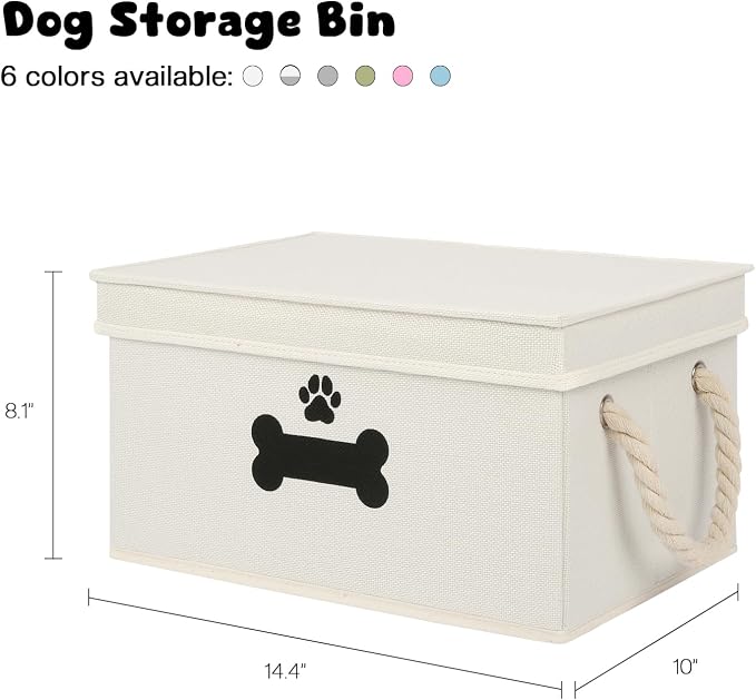 Dog Toy Basket with Lid, Dog Basket - Image 7