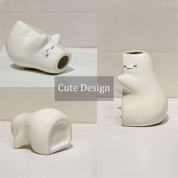 Ceramic Toothbrush Holder for Bathroom, Cute Tooth Brush Holders for Bathroom - Image 5