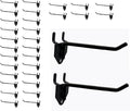 30 Packs 6-inch Long Metal Pegboard Hooks, Standard Hooks is Fit to Pegboard by NectaCol