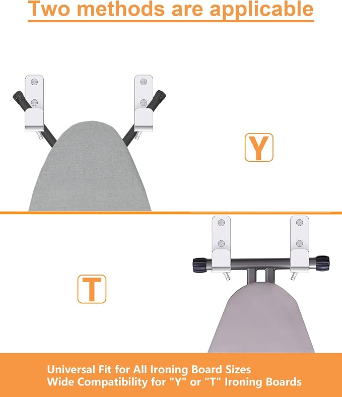 Ironing Board Holder Hanger Wall Mount, 304 Stainless Steel Ironing Board Hanger - Image 2
