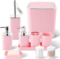 Pink Bathroom Accessories Set by BetterbathroomwithXLHOME
