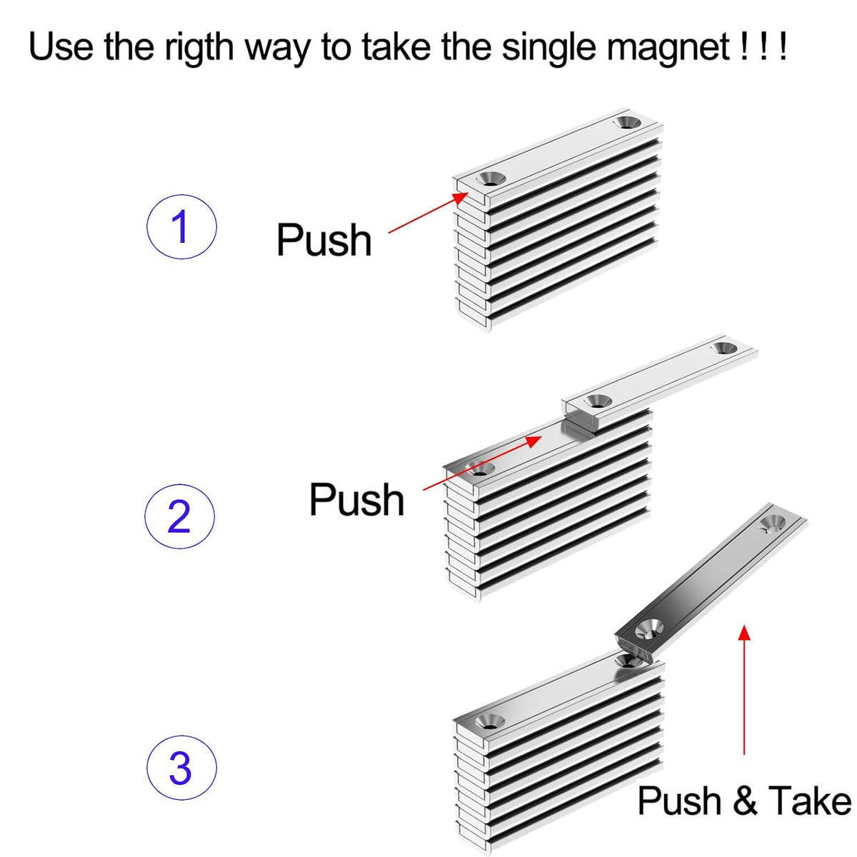 Super Strong Magnetic Tool Holder Channel Magnet - 2.50" Length-10