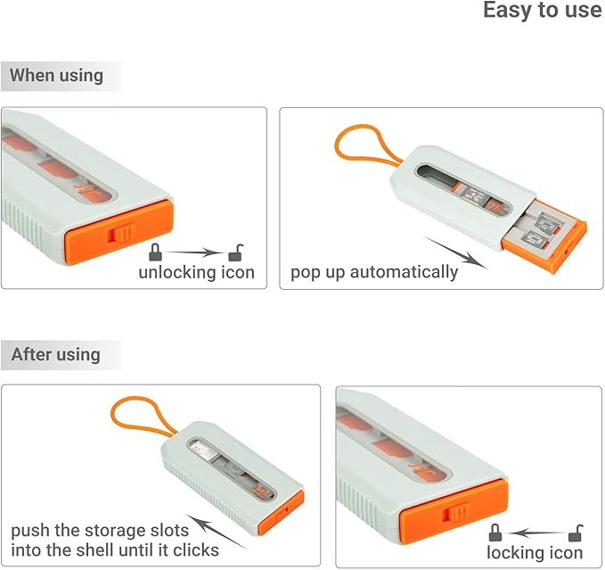 Memory Card Case for 6 CFexpress Type A Cards and 12 Micro SD Cards, Pop-up and - Image 4