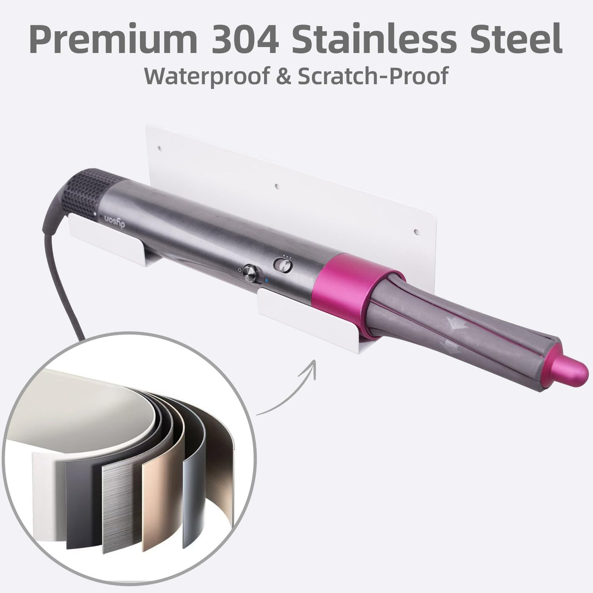 Straightener Holder, 2-Pack Stainless Steel Hair Tool Organizer, Hair