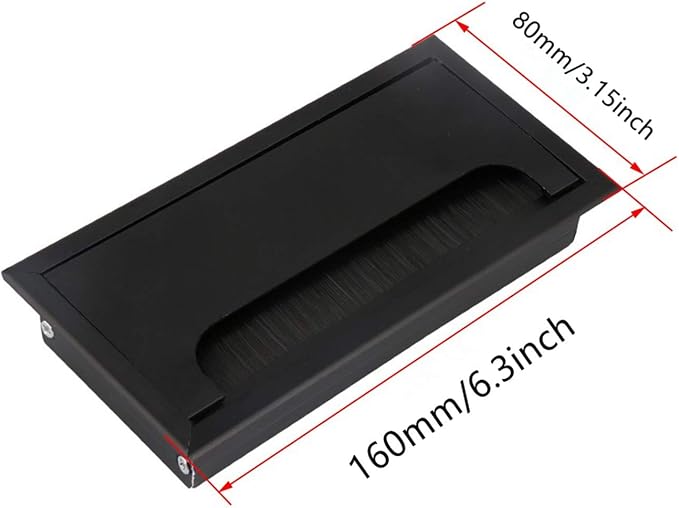 XMHF Aluminum Alloy Rectangle Wire Cable Grommet Hole Cover Cable Organizer - Image 2
