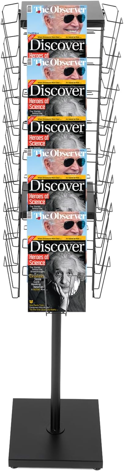 360°Rotating Magazine Rack Floor, Brochure Display Stand Magazine Displa Holder by YPCDTL01