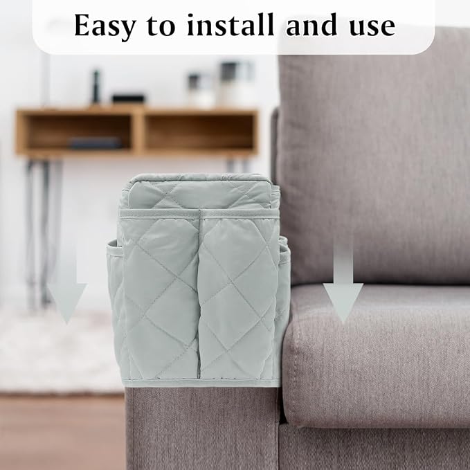 Remote Control Holder, Non Slip Bedside Armchair Caddy, Recliner Arm Caddy - Image 3