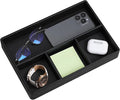 PU Leather Valet Tray, Decorative Trinket Vanity Desk Drawer Organizer Tray by NICLNGSH